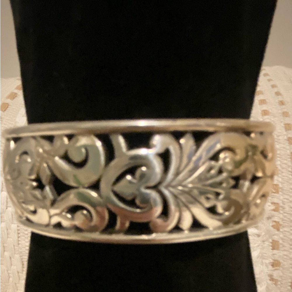 Brighton Silver Bracelet Bangle with Intricate Design